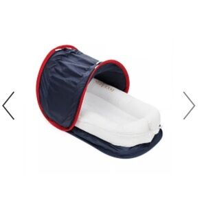 Dock a tot cabana cover Navy and White Portable Baby Bed